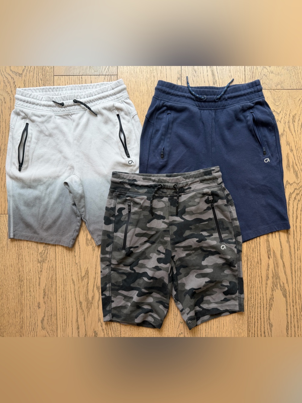 GAP Kids Boys Set of 3 Performance Shorts w/ Zippered Pockets GAPFit Size XL